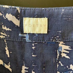 Poetry Tunic Shirt Silk Casual Top Blouse